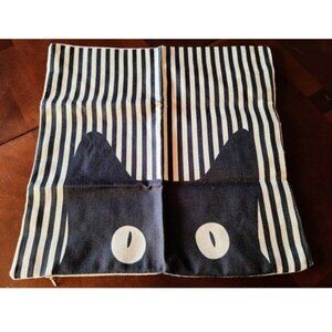 Halloween Pillow Cover Black Cat Decor Spooky Throw Case Sofa Couch Accent 18x18